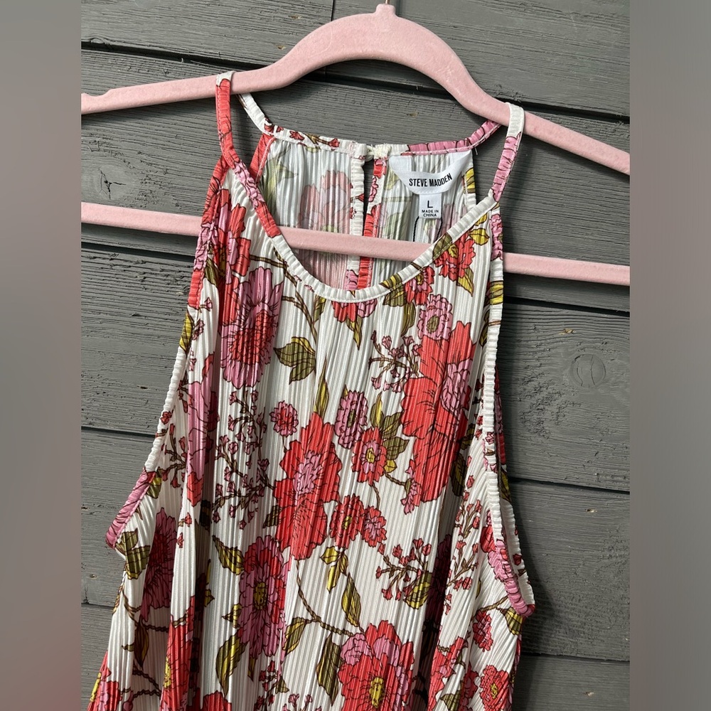 NWT Steve Madden Ada Swing Floral Shift Dress Vintage Floral L Spring Summer - Picture 9 of 12